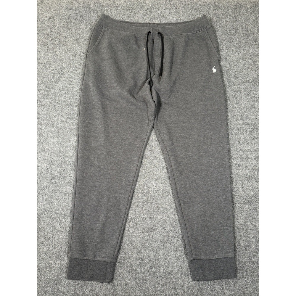 Polo Ralph Lauren Double Knit Jogger Sweatpants Mens 2XL Gray Comfort Casual